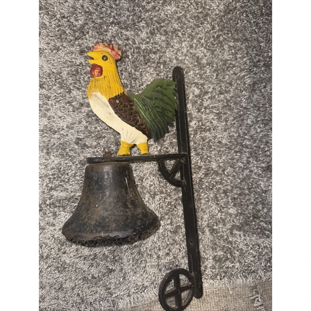Tractor Door Bell Wall Mount Cast Iron Rustic Vintage‎ Old Fashion Heavy Rooster